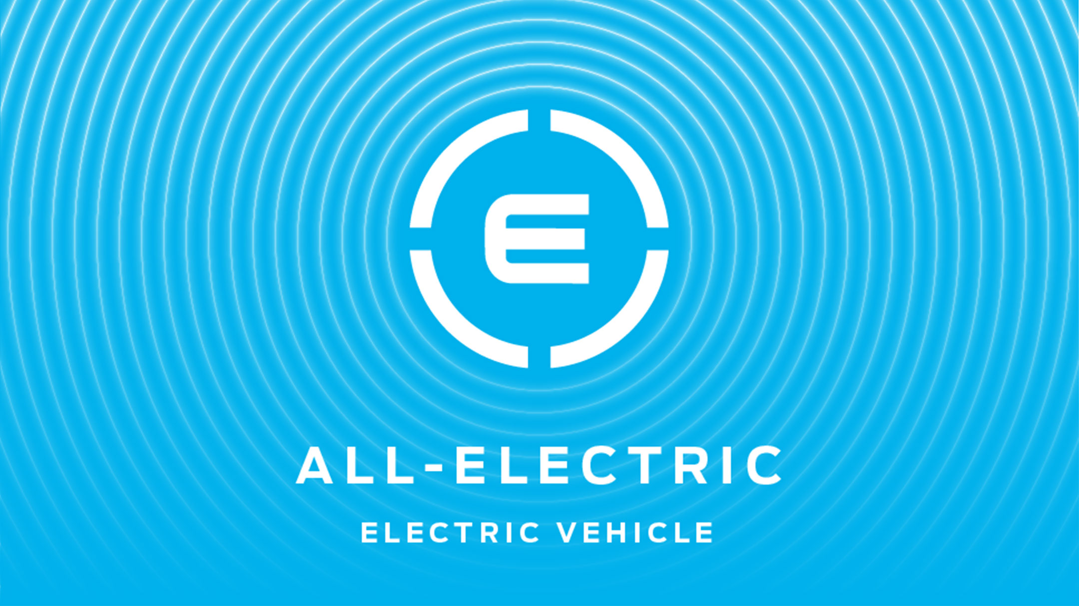 Logo de véhicule 100 % électrique.