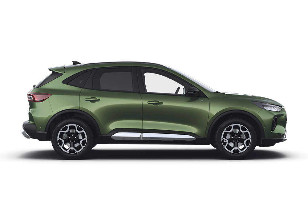 Ford Kuga verte, de la gamme de voitures familiales Ford.