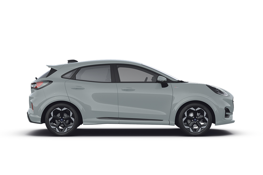 Puma argenté de la gamme de citadines Ford.