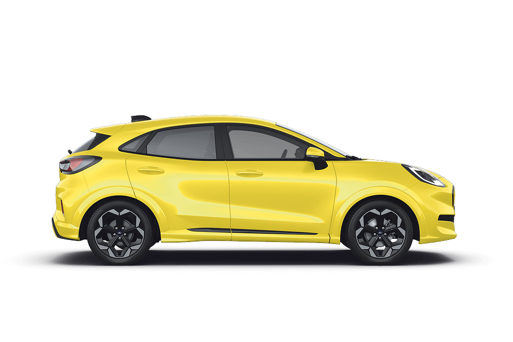 Vue latérale du Ford Puma Gen-E