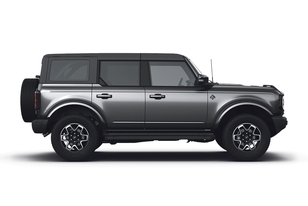 Vue de profil de la Ford Bronco