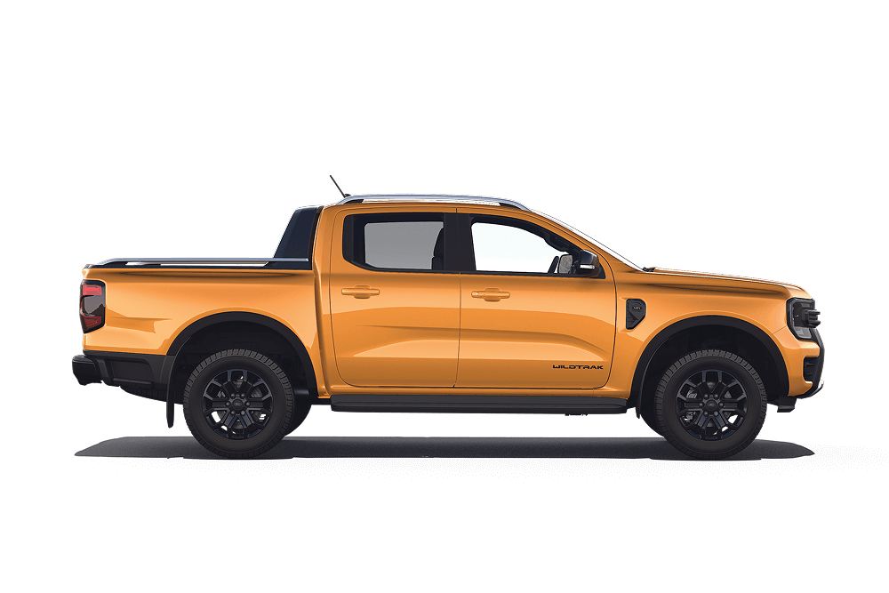 Vue de profil de la Ford Ranger