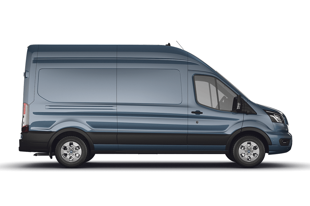 Vue de profil de la Ford Transit Van