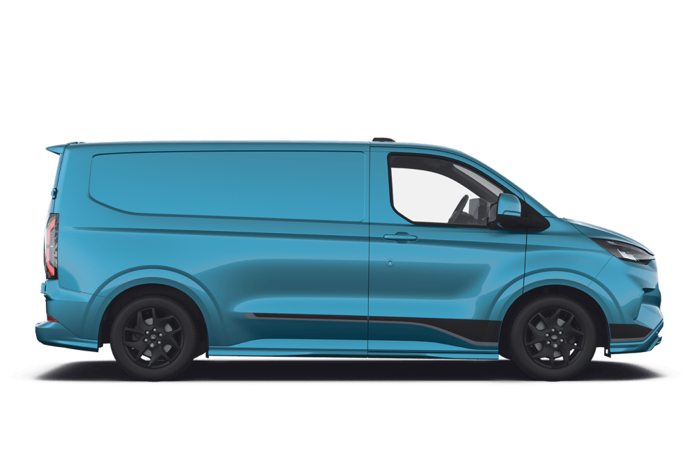  Vue latérale du Ford E‑Transit Custom