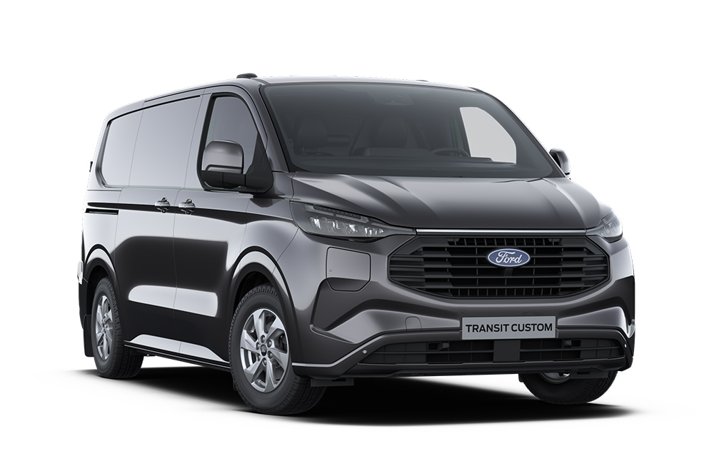 Fourgon Limited Ford Transit Custom gris anthracite.